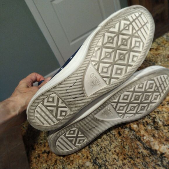 Converse CTAS High Top Leather Shoes Navy/Indigo Sz M10/W12 163338C - Picture 8 of 12